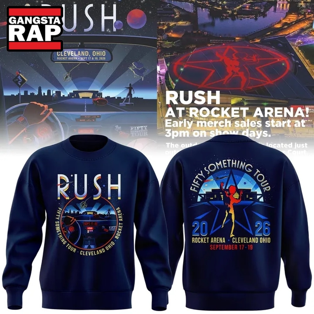 Rush x Cleveland Cavaliers Fifty Something Tour 2026 Sweatshirt, Trending 3D Music Shirt Rush X Cleveland Cavaliers Fifty Something Tour 2026 Sweatshirt