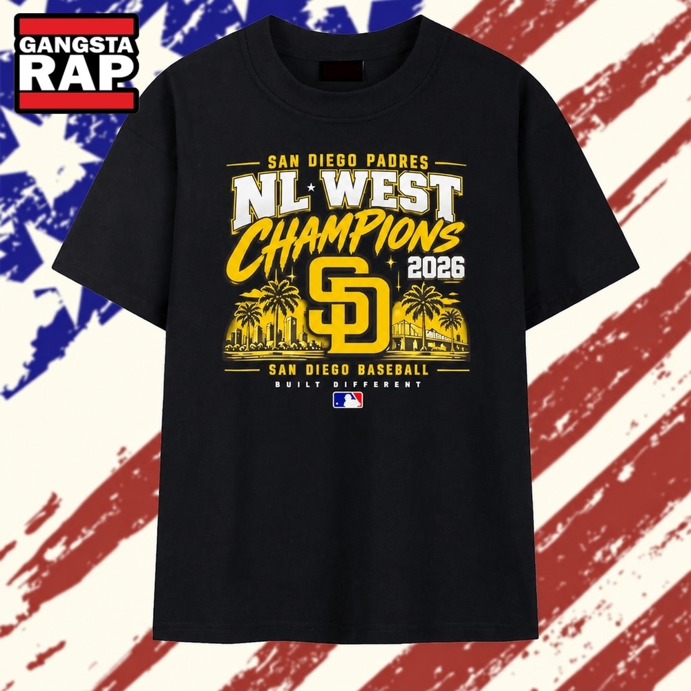 San Diego Padres 2026 NL West Champions Built Different T Shirt, Trending 2D Shirt San Diego Padres 2026 NL West Champions Built Different T Shirt, Trending 2D Shirt