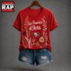 San Francisco 49ers NFL Floral Garden V Neck T Shirt, NFL V Neck T-Shirt San Francisco 49ers Nfl Floral Garden V Neck T Shirt