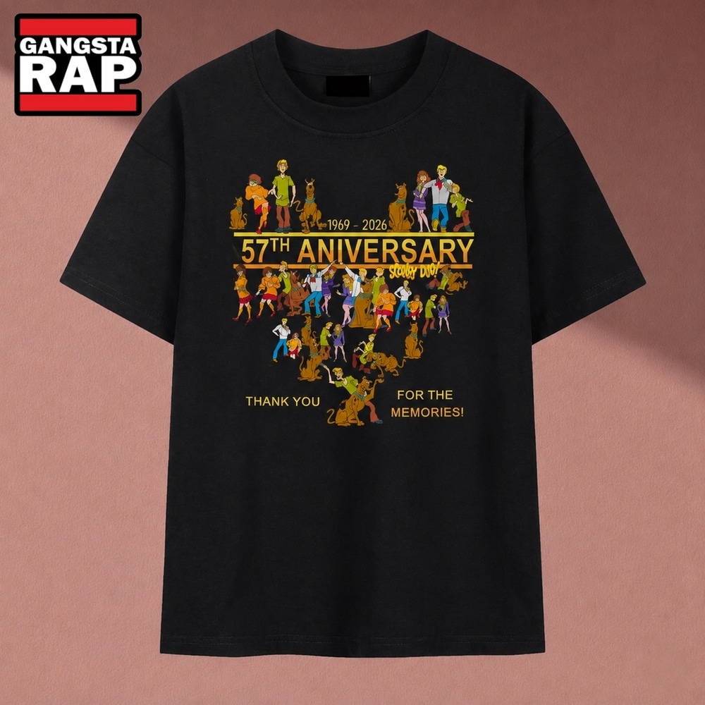 Scooby Doo 57th Anniversary 1969 2026 Thank You For The Memories T Shirt, Music 2D Shirt Scooby Doo 57th Anniversary 1969 2026 Thank You For The Memories T Shirt, Music 2D Shirt