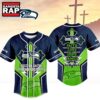 Seattle Seahawks NFL Blessed Beyond The Score Baseball Jersey, NFL Baseball Jersey Seattle Seahawks Nfl Blessed Beyond The Score Baseball Jersey