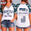 Seattle Seahawks NFL vs All Y' All United We Stand V Neck T Shirt, NFL V Neck T-Shirt Seattle Seahawks Nfl VS All Y All United WE Stand V Neck T Shirt