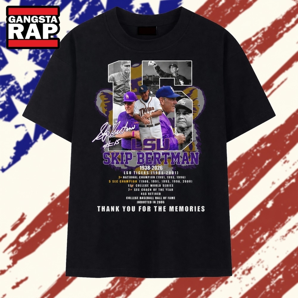 Skip Bertman LSU Tigers Legend Memorial 1938 2026 Graphic T Shirt, Trending 2D Shirt Skip Bertman LSU Tigers Legend Memorial 1938 2026 Graphic T Shirt, Trending 2D Shirt