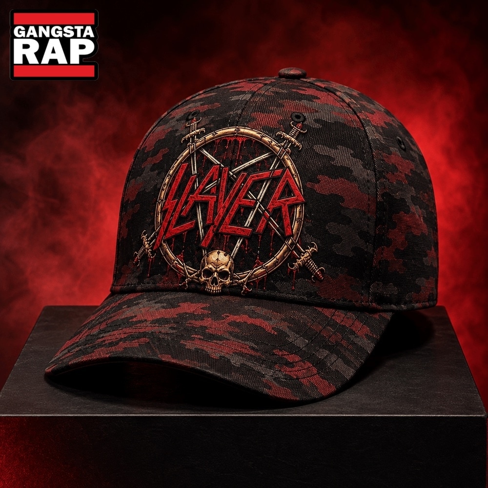 Slayer Crimson War Camo Classic Cap, Trendy Music Baseball Cap Slayer Crimson War Camo Classic Cap, Trendy Music Baseball Cap