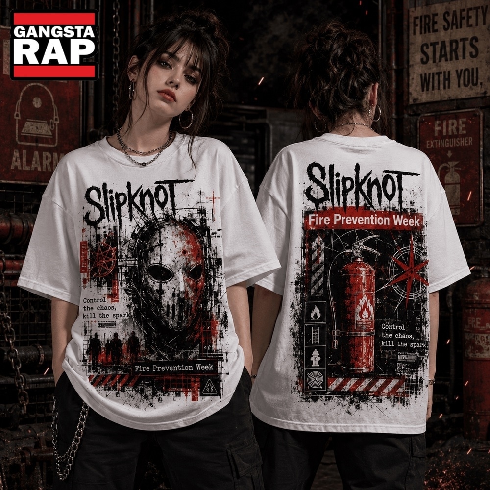 Slipknot Fire Prevention Week Industrial 3D Shirt, Trending 3D Music Shirt