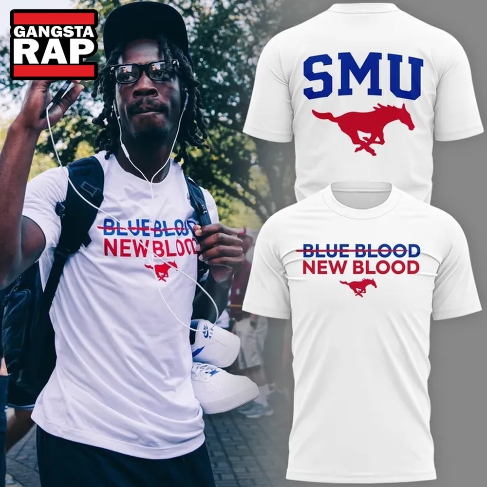 SMU football BLUE BLOOD NEW BLOOD 2026 3D Shirt, Trending Design Shirt SMU football BLUE BLOOD NEW BLOOD 2026 3D Shirt, Trending Design Shirt
