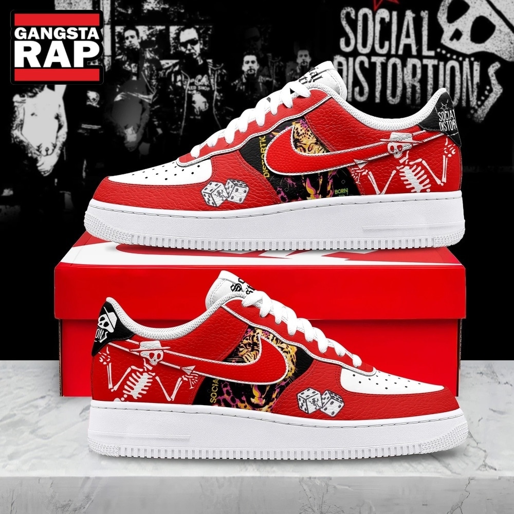 Social Distortion Skelly & Dice Custom Air Force 1 Shoes, Music Air Force 1 Shoes Social Distortion Skelly & Dice Custom Air Force 1 Shoes, Music Air Force 1 Shoes