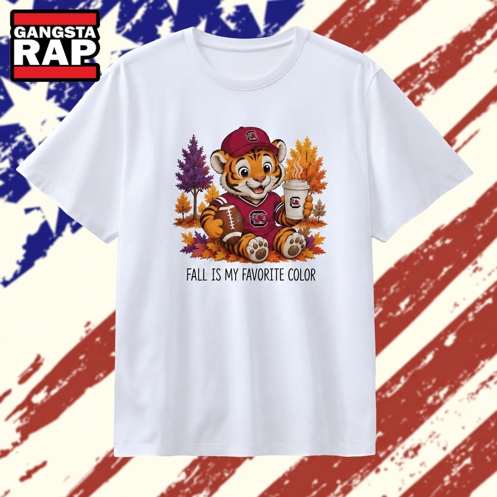 South Carolina Gamecocks Tiger Fall Is My Favorite Color T Shirt, Trending 2D Shirt South Carolina Gamecocks Tiger Fall Is My Favorite Color T Shirt, Trending 2D Shirt