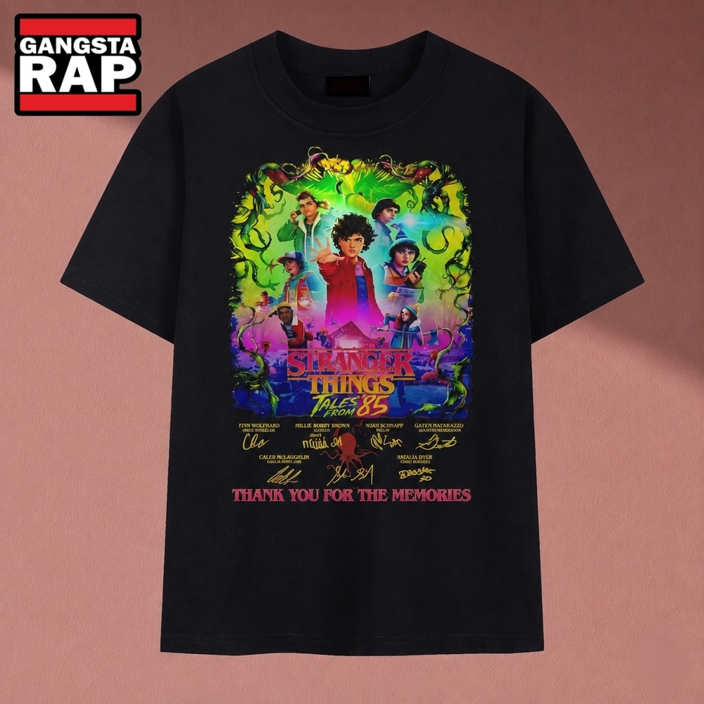 Stranger Things Tales From '85 Thank You For The Memories Graphic T Shirt, Music 2D Shirt Stranger Things Tales From '85 Thank You For The Memories Graphic T Shirt, Music 2D Shirt