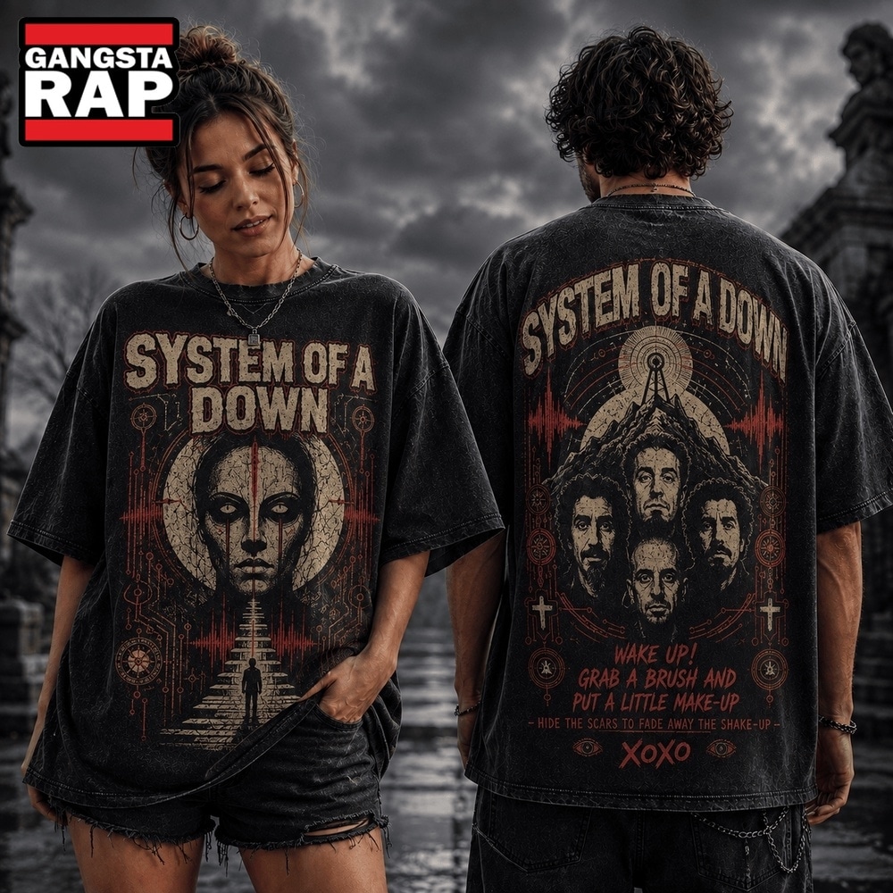 System of a Down, Wake Up Grab A Brush, Hide The Scars 3D Shirt, Trending 3D Music Shirt