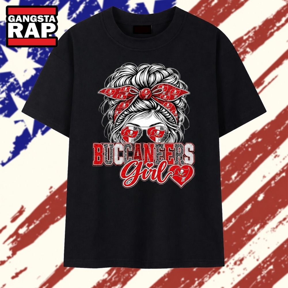 Tampa Bay Buccaneers Girl NFL Football Messy Bun T Shirt, Trending 2D Shirt Tampa Bay Buccaneers Girl NFL Football Messy Bun T Shirt, Trending 2D Shirt
