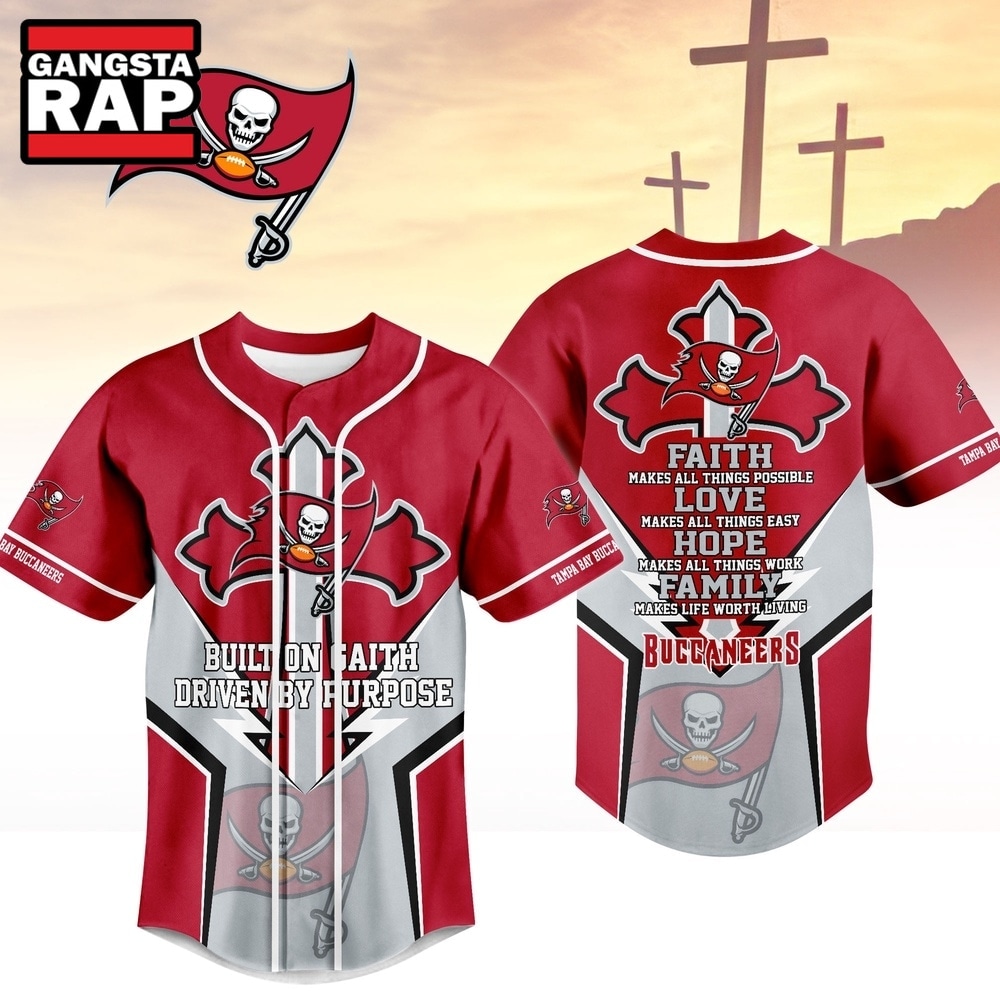 Tampa Bay Buccaneers NFL Blessed Beyond The Score Baseball Jersey, NFL Baseball Jersey Tampa Bay Buccaneers Nfl Blessed Beyond The Score Baseball Jersey
