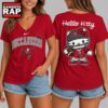 Tampa Bay Buccaneers NFL Hello Kitty Football V Neck T Shirt, NFL V Neck T-Shirt 3 Tampa Bay Buccaneers NFL Hello Kitty Football V Neck T Shirt, NFL V Neck T-Shirt Tampa Bay Buccaneers Nfl Hello Kitty Football V Neck T Shirt