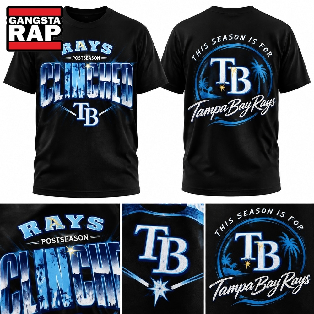 Tampa Bay Rays Postseason Clinched 2026 Black T Shirt, Trending Design Shirt Tampa Bay Rays Postseason Clinched 2026 Black T Shirt, Trending Design Shirt