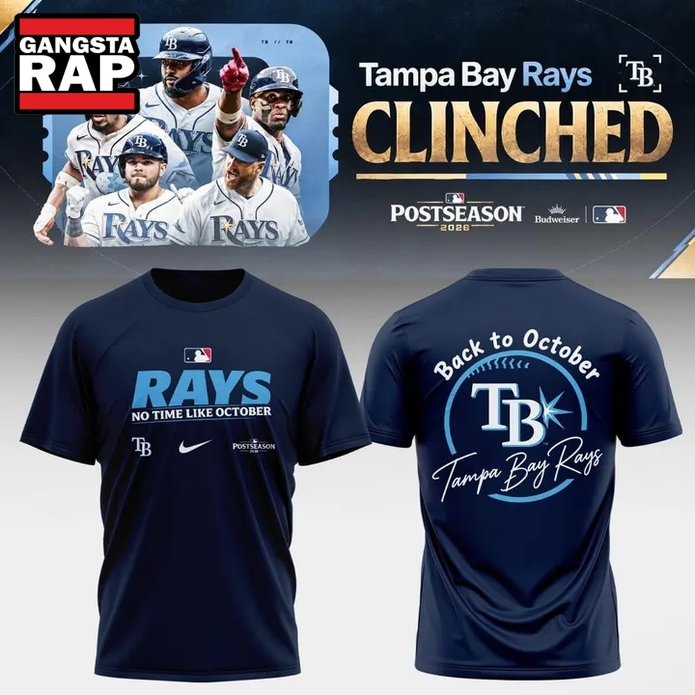 Tampa Bay Rays Shop 2026 Postseason Clinched T Shirt, Trending Design Shirt Tampa Bay Rays Shop 2026 Postseason Clinched T Shirt, Trending Design Shirt
