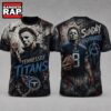 Tennessee Titans NFL Michael Myers Sunday Nightmares Horror Halloween 3D T Shirt, Football New Design Shirt 3 Tennessee Titans NFL Michael Myers Sunday Nightmares Horror Halloween 3D T Shirt, Football New Design Shirt Tennessee Titans Nfl Michael Myers Sunday Nightmares Horror Halloween 3D T Shirt