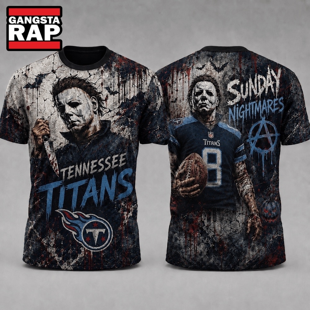 Tennessee Titans NFL Michael Myers Sunday Nightmares Horror Halloween 3D T Shirt, Football New Design Shirt Tennessee Titans NFL Michael Myers Sunday Nightmares Horror Halloween 3D T Shirt, Football New Design Shirt