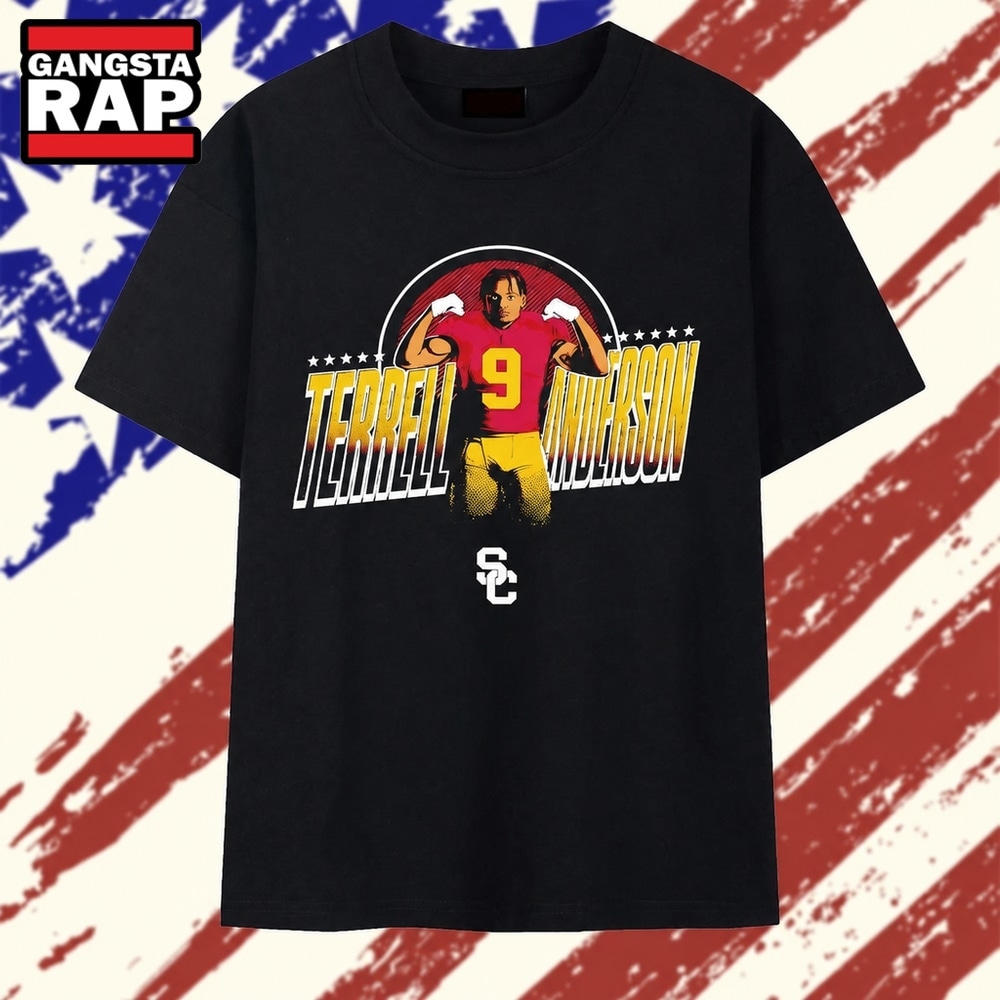 Terrell Anderson 9 USC Trojans Football Player T Shirt, Trending 2D Shirt Terrell Anderson 9 Usc Trojans Football Player T Shirt