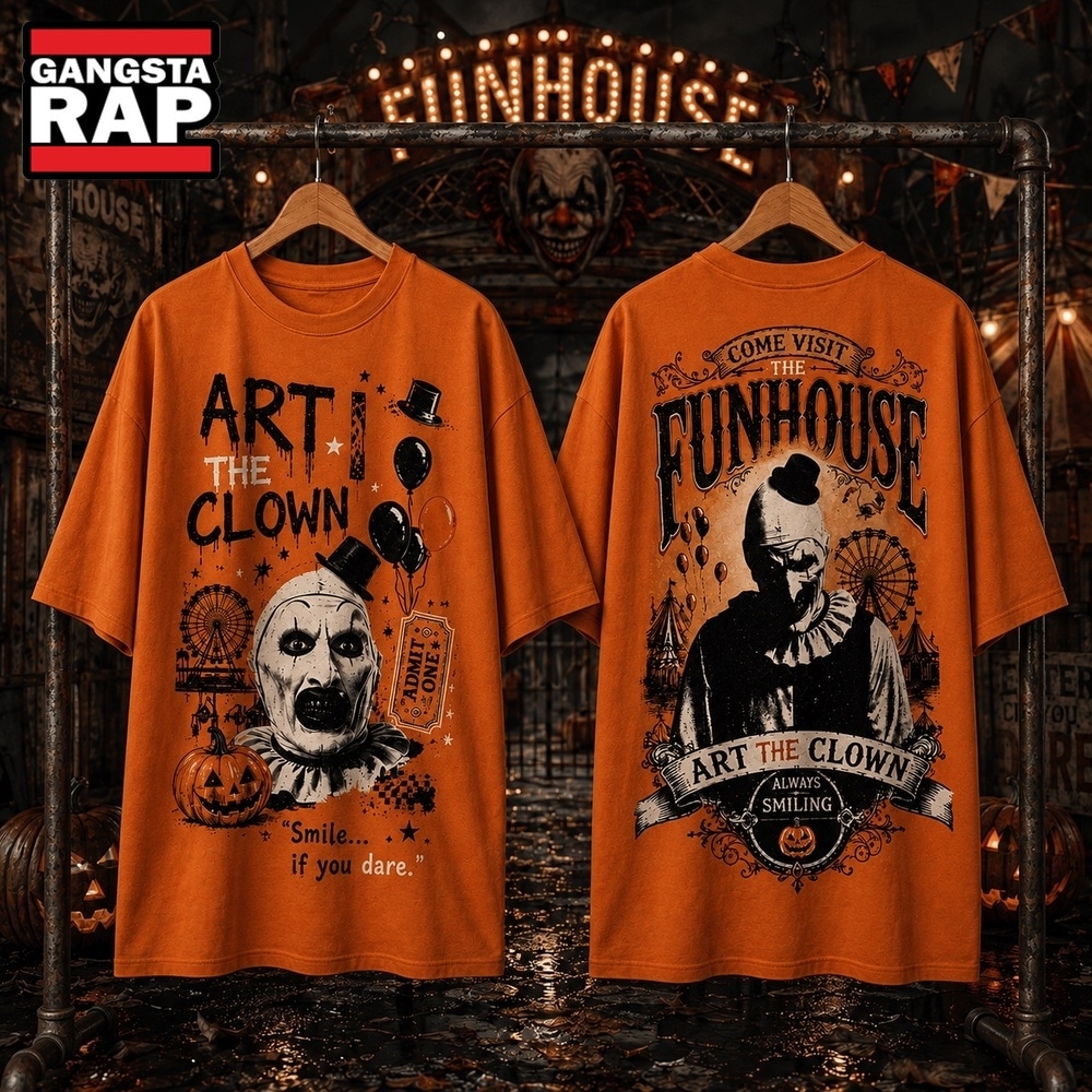 Terrifier Funhouse Nightmare Halloween 3D Shirt, Trending 3D Music Shirt Terrifier Funhouse Nightmare Halloween 3D Shirt, Trending 3D Music Shirt