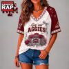 Texas A&M Aggies NCAA Floral Stadium Bow V Neck 3D T Shirt, NCAA V Neck T-Shirt 2 Texas A&M Aggies NCAA Floral Stadium Bow V Neck 3D T Shirt, NCAA V Neck T-Shirt Texas A M Aggies Ncaa Floral Stadium Bow V Neck 3D T Shirt