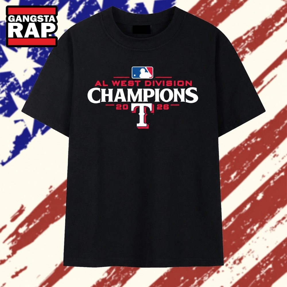 Texas Rangers AL West Division Champions 2026 MLB Baseball Graphic T Shirt, Trending 2D Shirt Texas Rangers AL West Division Champions 2026 Mlb Baseball Graphic T Shirt