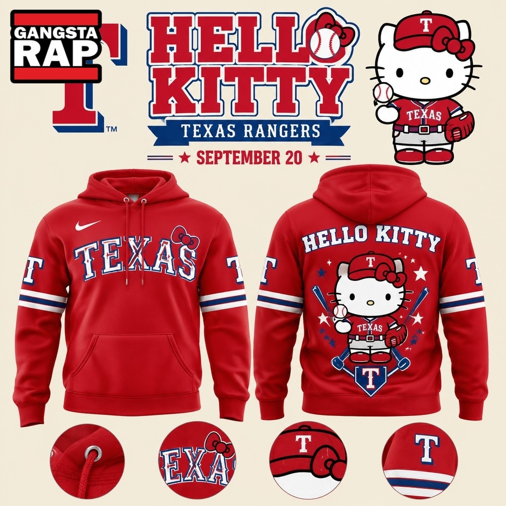Texas Rangers x Hello Kitty 2026 Special New Hoodie, Trending Design Shirt Texas Rangers X Hello Kitty 2026 Special New Hoodie