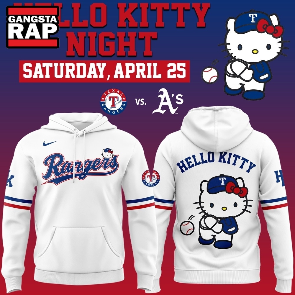 Texas Rangers x Hello Kitty Night 2026 Limited Edition Hoodie, Trending Design Shirt Texas Rangers x Hello Kitty Night 2026 Limited Edition Hoodie, Trending Design Shirt