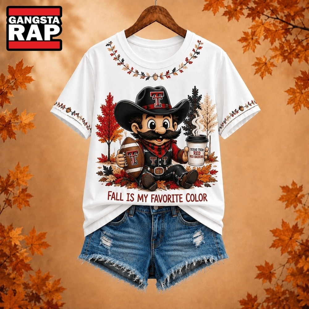 Texas Tech Red Raiders NCAA Fall Is My Favorite Color Football Unisex 3D Shirt, NCAA 3D Shirt Texas Tech Red Raiders NCAA Fall Is My Favorite Color Football Unisex 3D Shirt, NCAA 3D Shirt