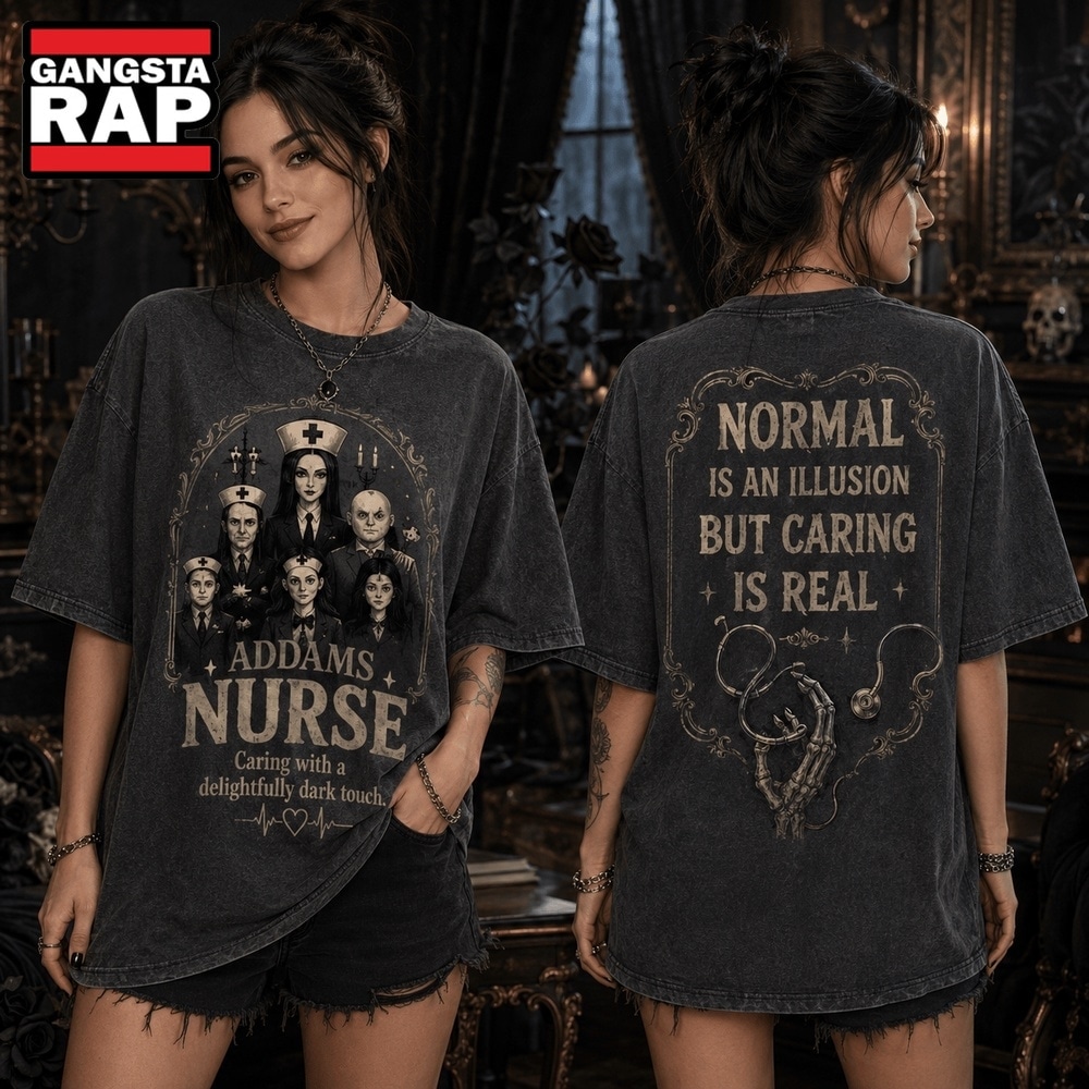 The Addams Family Nurse Delightfully Dark Care 3D Shirt, Trending 3D Music Shirt The Addams Family Nurse Delightfully Dark Care 3D Shirt