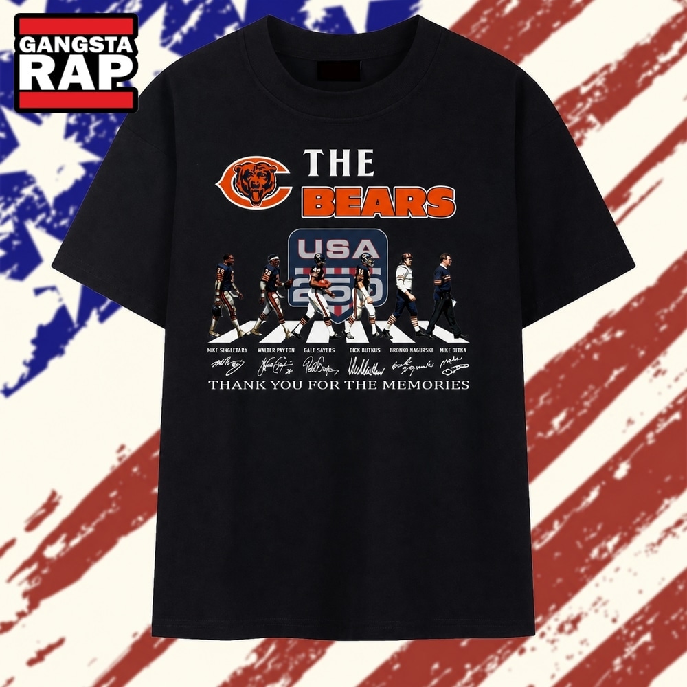The Bears Chicago Legends Signatures Abbey Road Graphic T Shirt, Trending 2D Shirt The Bears Chicago Legends Signatures Abbey Road Graphic T Shirt, Trending 2D Shirt