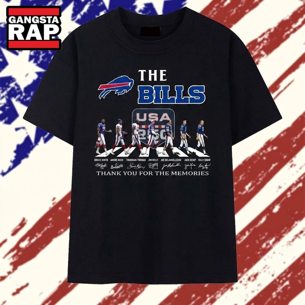 The Bills USA 250 Abbey Road Legends Signatures Vintage T Shirt, Trending 2D Shirt The Bills USA 250 Abbey Road Legends Signatures Vintage T Shirt, Trending 2D Shirt