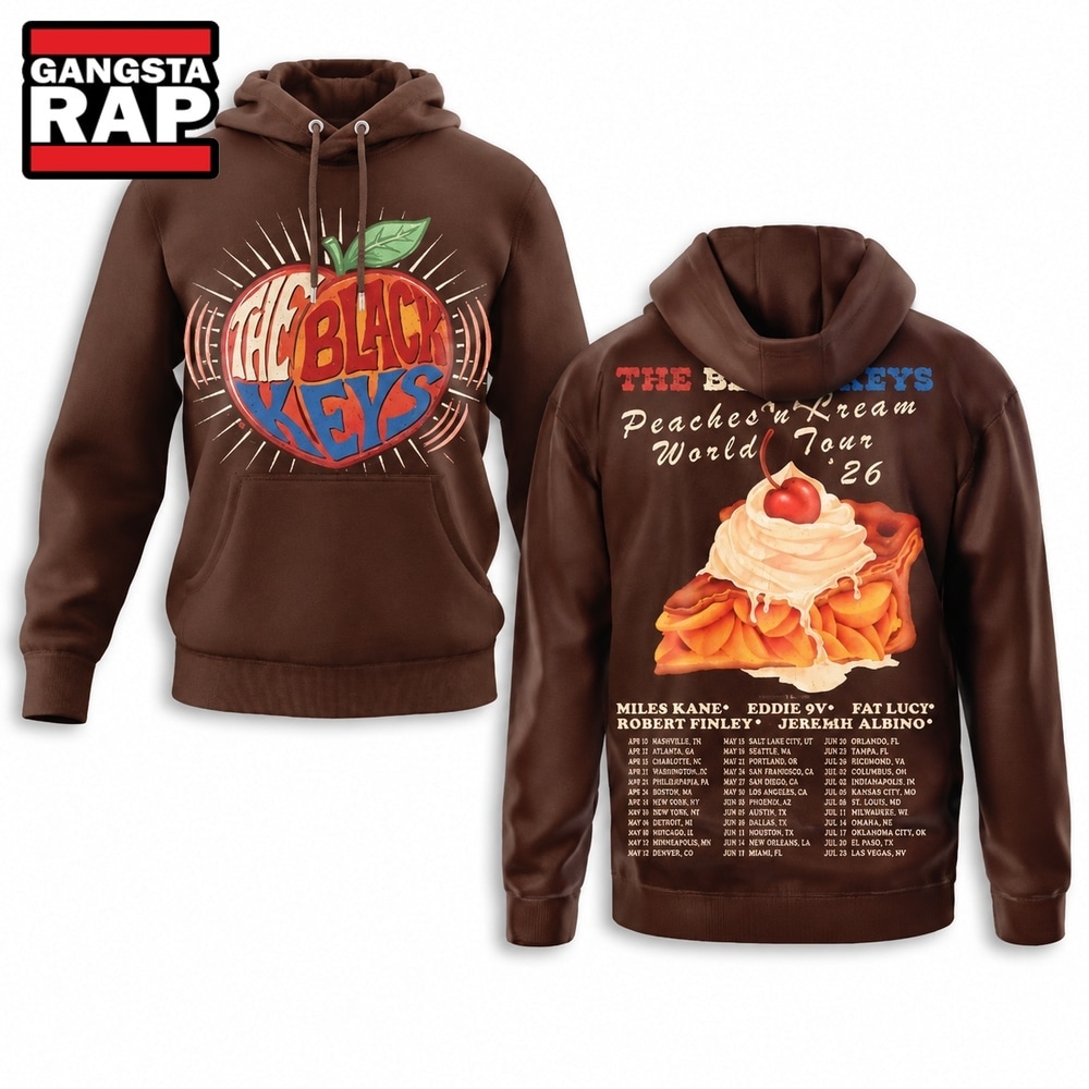 The Black Keys Peaches ‘n Kream World Tour 2026 Hoodie Shirt, Trending 3D Music Shirt
