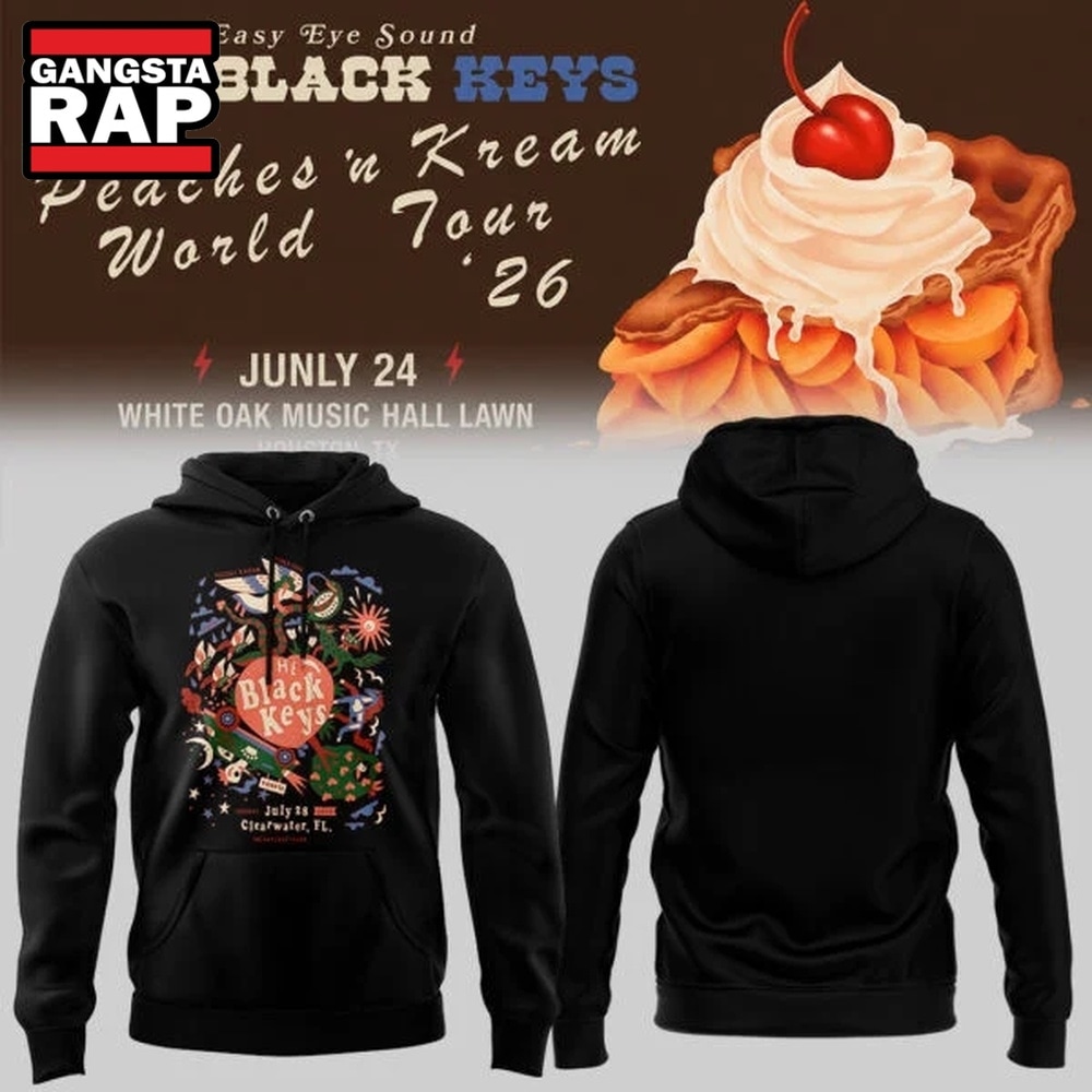 The Black Keys Tour 2026 Black Hoodie, Trending 3D Music Shirt