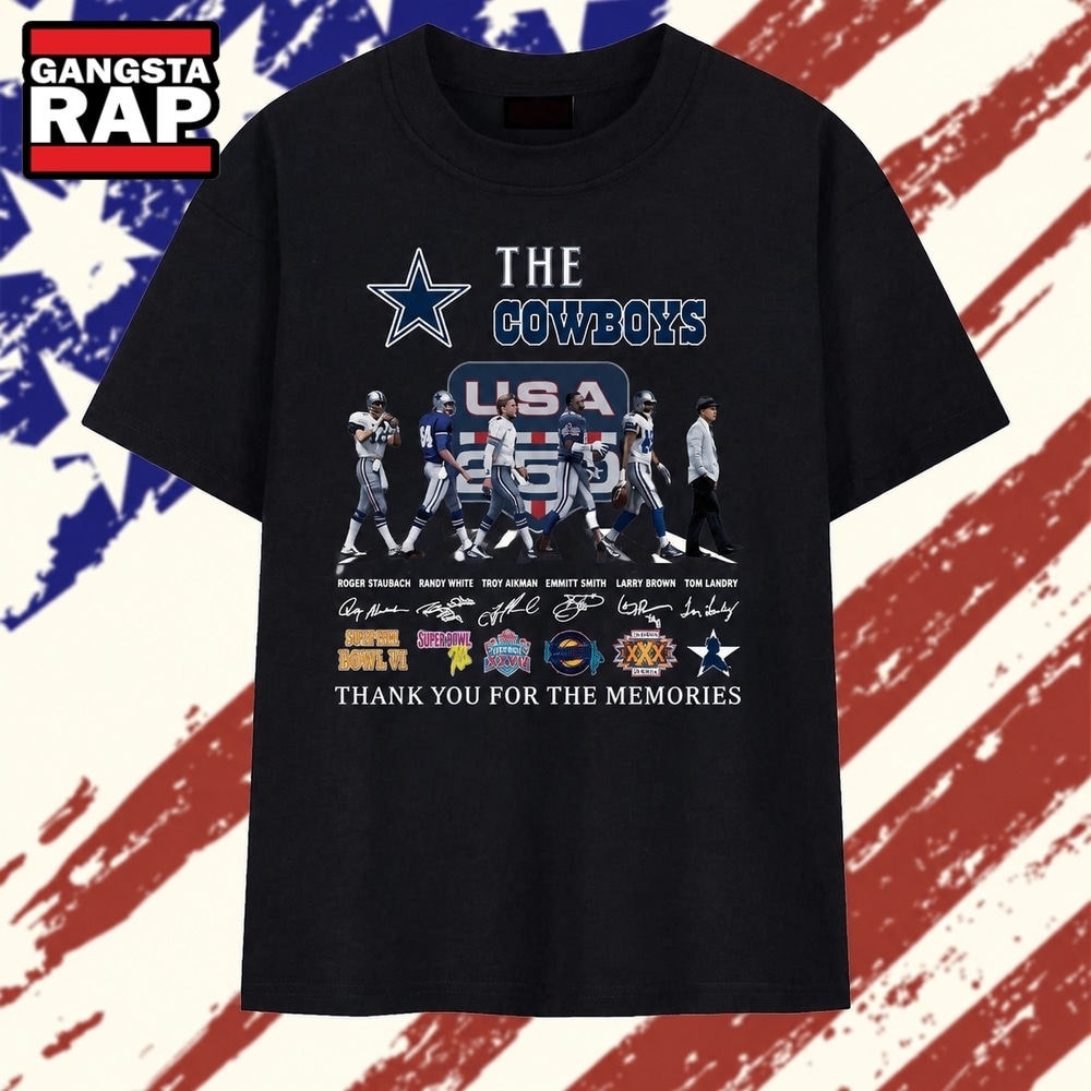 The Cowboys Legends Signatures Abbey Road Graphic T Shirt, Trending 2D Shirt The Cowboys Legends Signatures Abbey Road Graphic T Shirt, Trending 2D Shirt