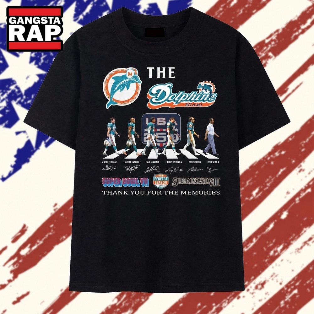 The Dolphins Miami Legends Signatures Abbey Road Graphic T Shirt, Trending 2D Shirt The Dolphins Miami Legends Signatures Abbey Road Graphic T Shirt, Trending 2D Shirt