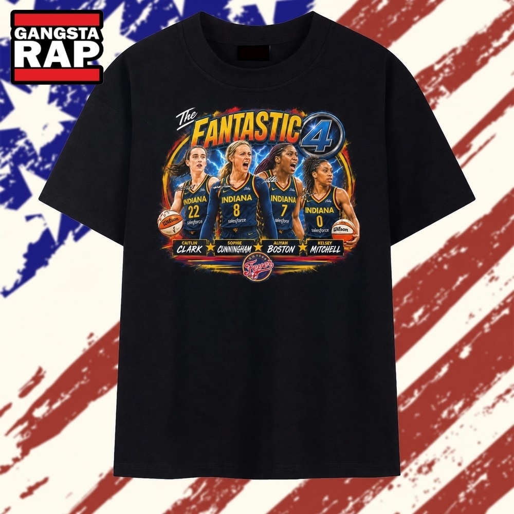 The Fantastic 4 Indiana Fever Basketball Graphic T Shirt, Trending 2D Shirt The Fantastic 4 Indiana Fever Basketball Graphic T Shirt, Trending 2D Shirt