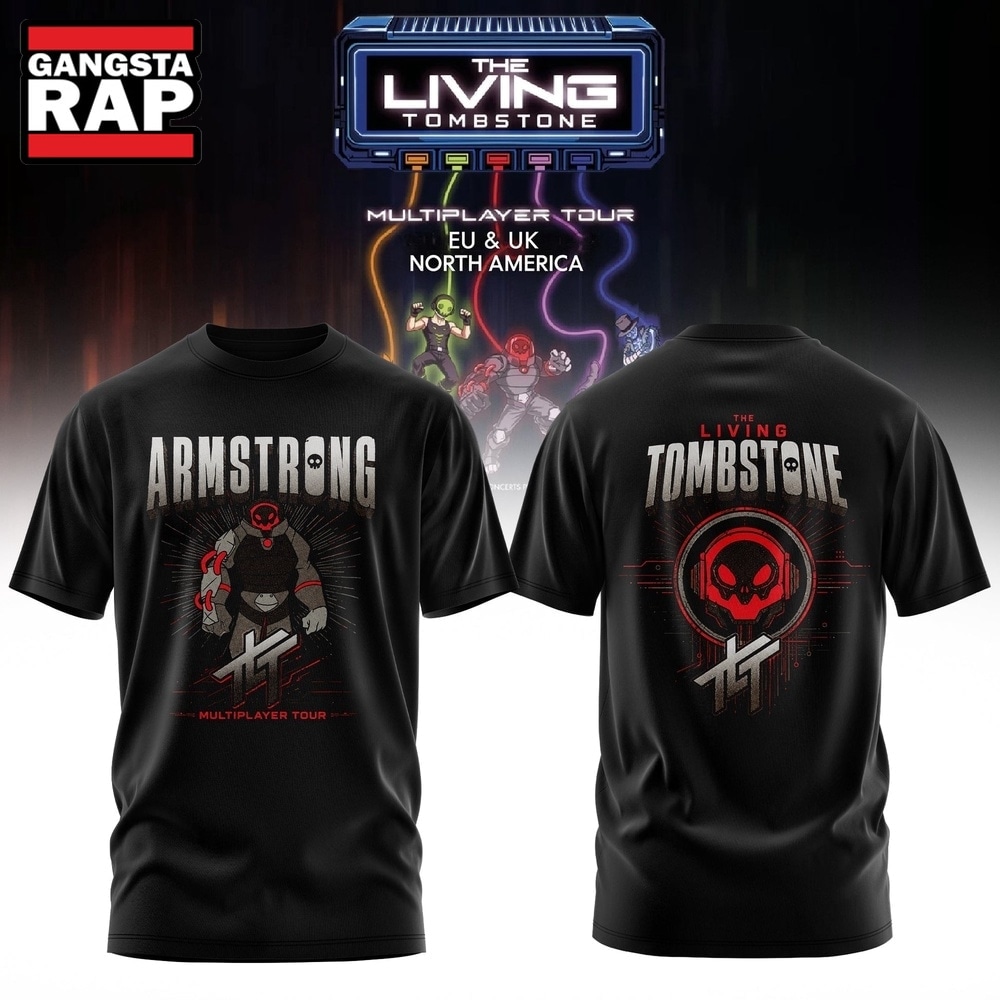 The Living Tombstone Multiplayer Tour 2026 Amstrong T Shirt, Trending 3D Music Shirt The Living Tombstone Multiplayer Tour 2026 Amstrong T Shirt, Trending 3D Music Shirt