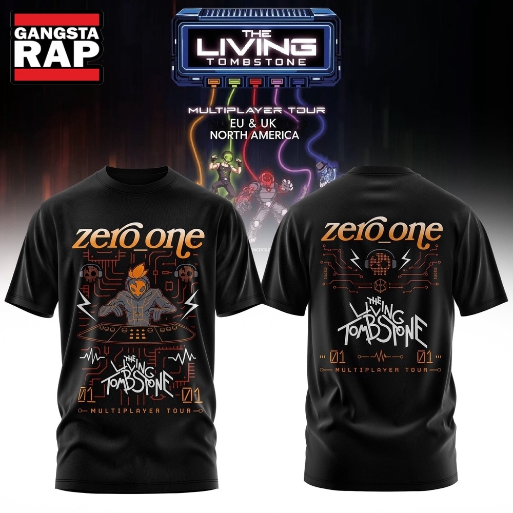 The Living Tombstone Multiplayer Tour 2026 Zero One T Shirt, Trending 3D Music Shirt The Living Tombstone Multiplayer Tour 2026 Zero One T Shirt, Trending 3D Music Shirt