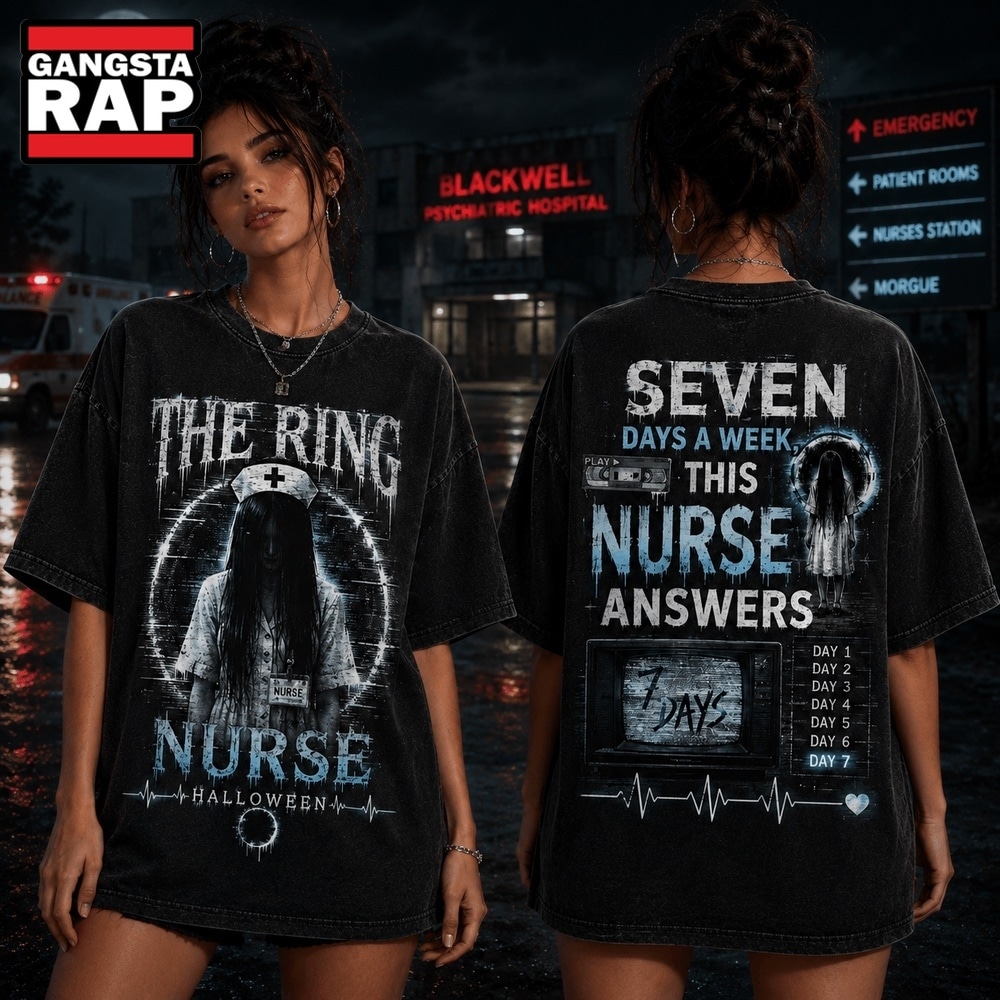 The Ring Nurse Seven Days Halloween 3D Shirt, Trending 3D Music Shirt The Ring Nurse Seven Days Halloween 3D Shirt