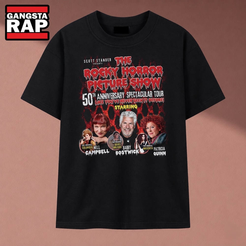 The Rocky Horror Picture Show 50th Anniversary Tour Cast T Shirt, Music 2D Shirt The Rocky Horror Picture Show 50th Anniversary Tour Cast T Shirt, Music 2D Shirt