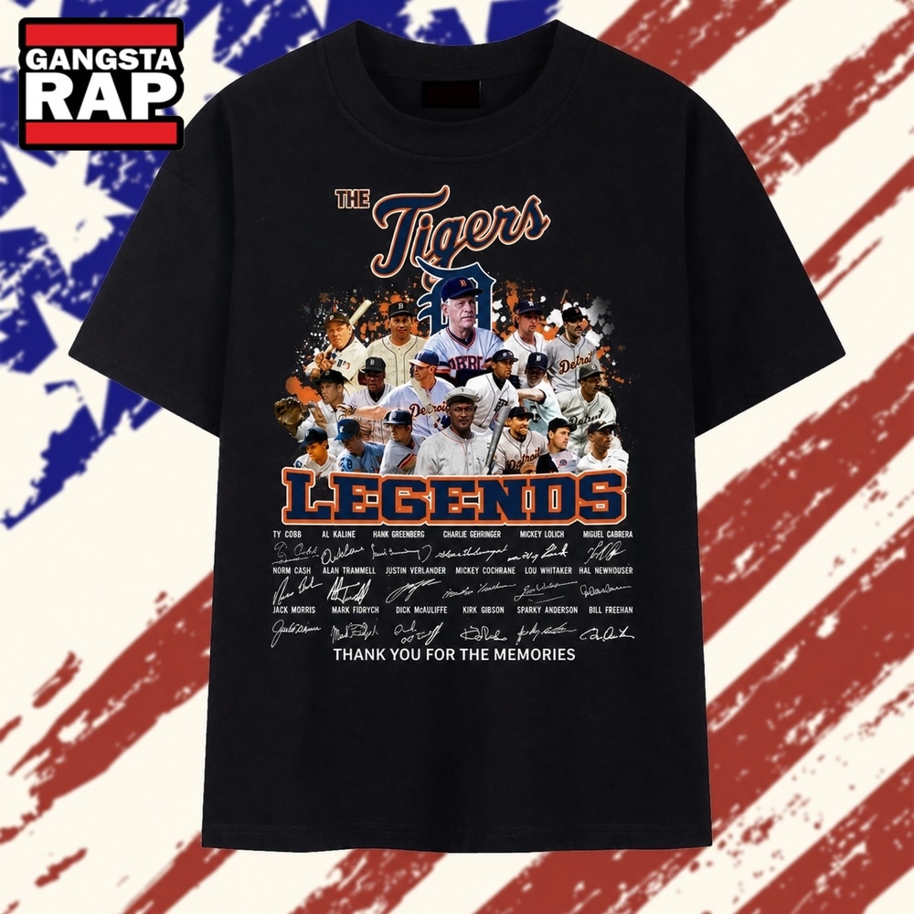 The Tigers Legends Signatures Thank You For The Memories T Shirt, Trending 2D Shirt The Tigers Legends Signatures Thank You For The Memories T Shirt, Trending 2D Shirt