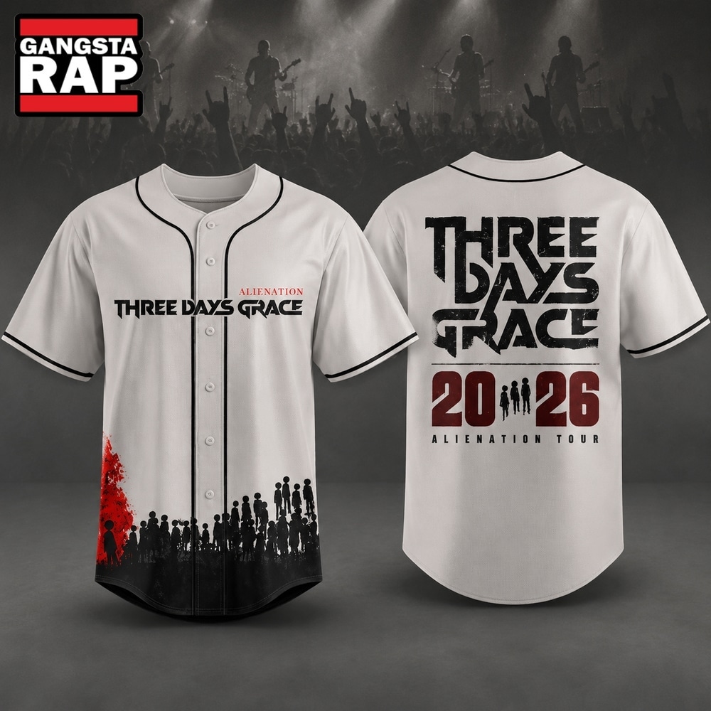 Three Days Grace Alienation Tour 2026 Baseball Jersey, Trending Music Jersey Three Days Grace Alienation Tour 2026 Baseball Jersey, Trending Music Jersey