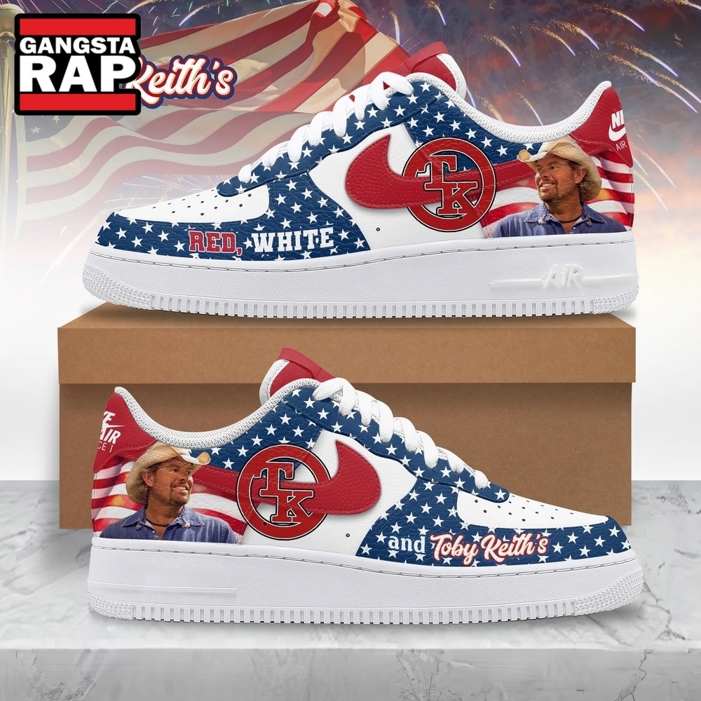 Toby Keith Red White And Blue Patriotic Country Music Graphic Air Force 1 Shoes, Music Air Force 1 Shoes Toby Keith Red White And Blue Patriotic Country Music Graphic Air Force 1 Shoes, Music Air Force 1 Shoes