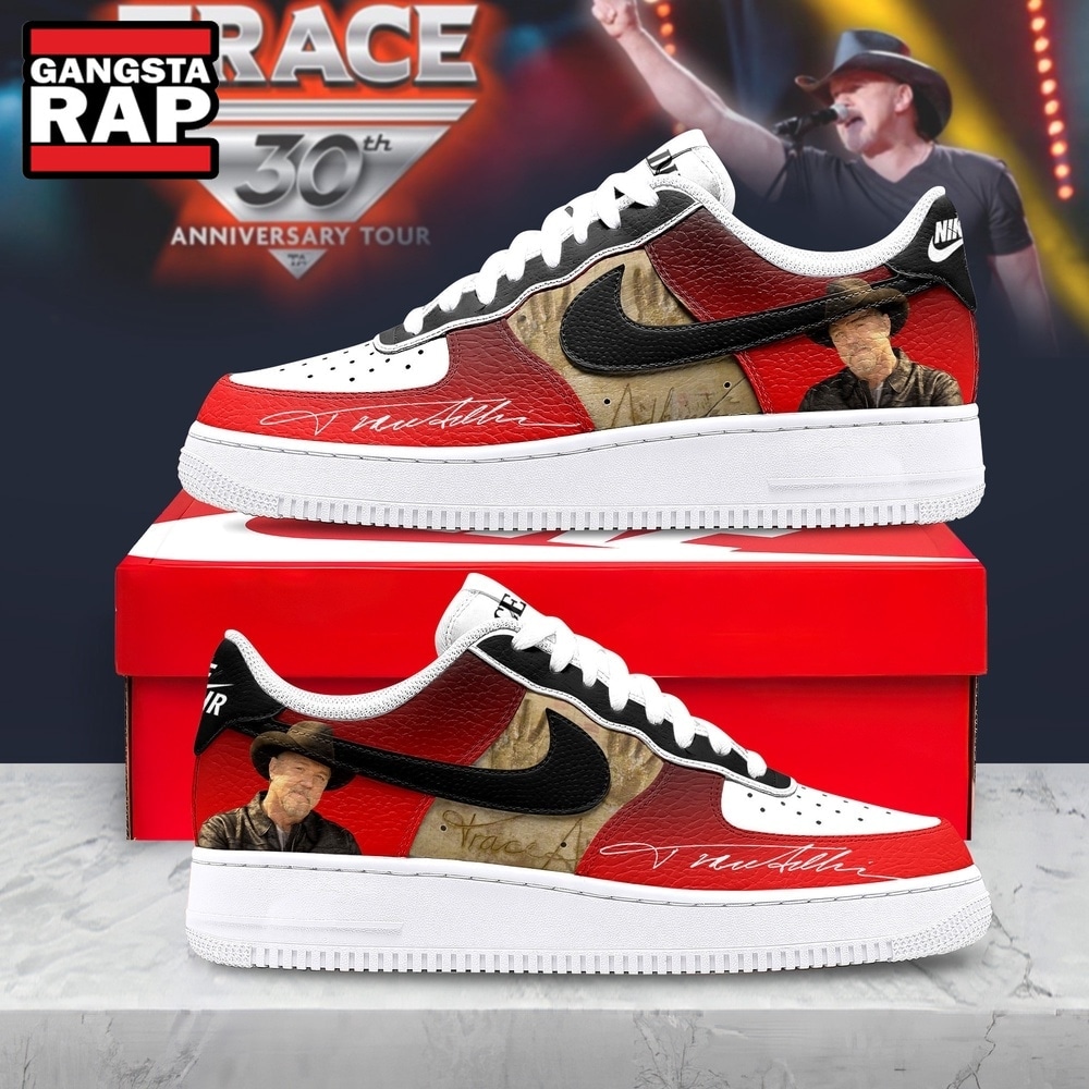 Trace Adkins 30th Anniversary Tour Custom Air Force 1 Shoes, Music Air Force 1 Shoes Trace Adkins 30th Anniversary Tour Custom Air Force 1 Shoes, Music Air Force 1 Shoes