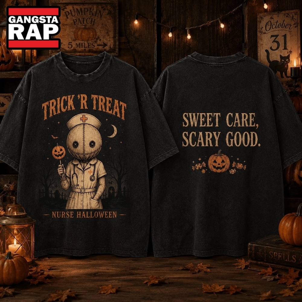 Trick ’r Treat Nurse Sweet Scare Halloween 3D Shirt, Trending 3D Music Shirt Trick R Treat Nurse Sweet Scare Halloween 3D Shirt