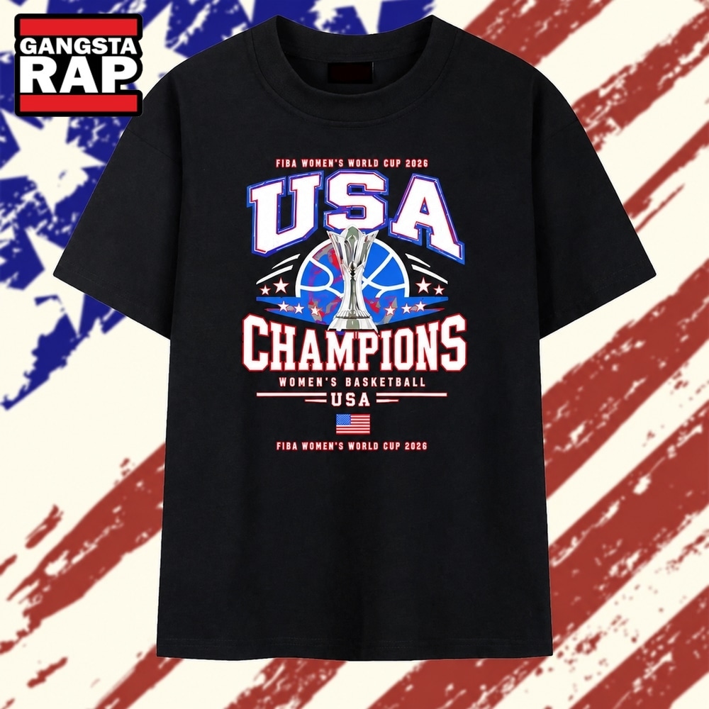 USA Champions FIBA Women’s Basketball World Cup 2026 T Shirt, Trending 2D Shirt Usa Champions Fiba Women S Basketball World Cup 2026 T Shirt