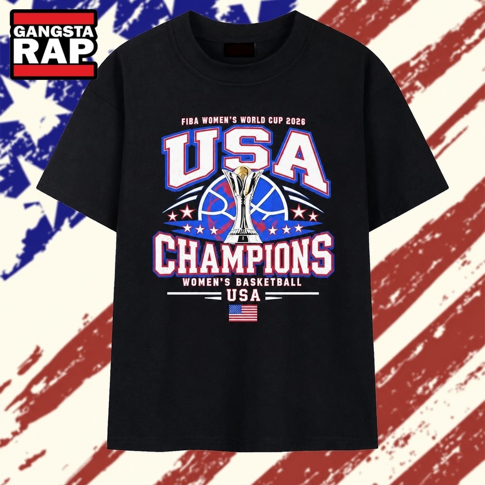 USA Women’s Basketball FIBA World Cup 2026 Champions T Shirt, Trending 2D Shirt Usa Women S Basketball Fiba World Cup 2026 Champions T Shirt