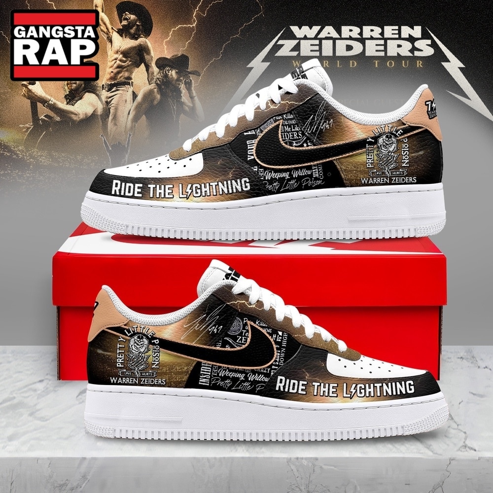 Warren Zeiders Ride The Lightning Country Rock Graphic Air Force 1 Shoes, Music Air Force 1 Shoes Warren Zeiders Ride The Lightning Country Rock Graphic Air Force 1 Shoes, Music Air Force 1 Shoes