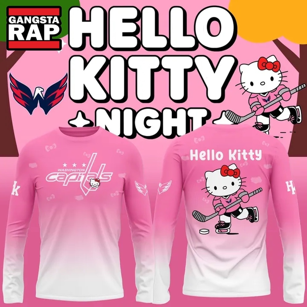 Where to Buy Washington Capitals Merch Fans Are Searching For 6 Washington Capitals x Hello Kitty 2026 Limited edition Long Sleeve Shirt, Trending Design Shirt