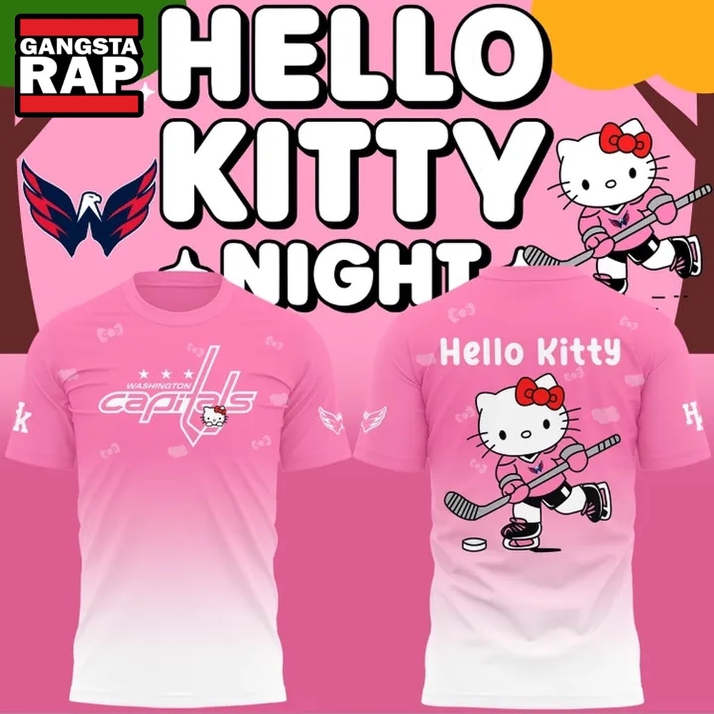 Where to Buy Washington Capitals Merch Fans Are Searching For 4 Washington Capitals x Hello Kitty 2026 Limited edition T Shirt, Trending Design Shirt